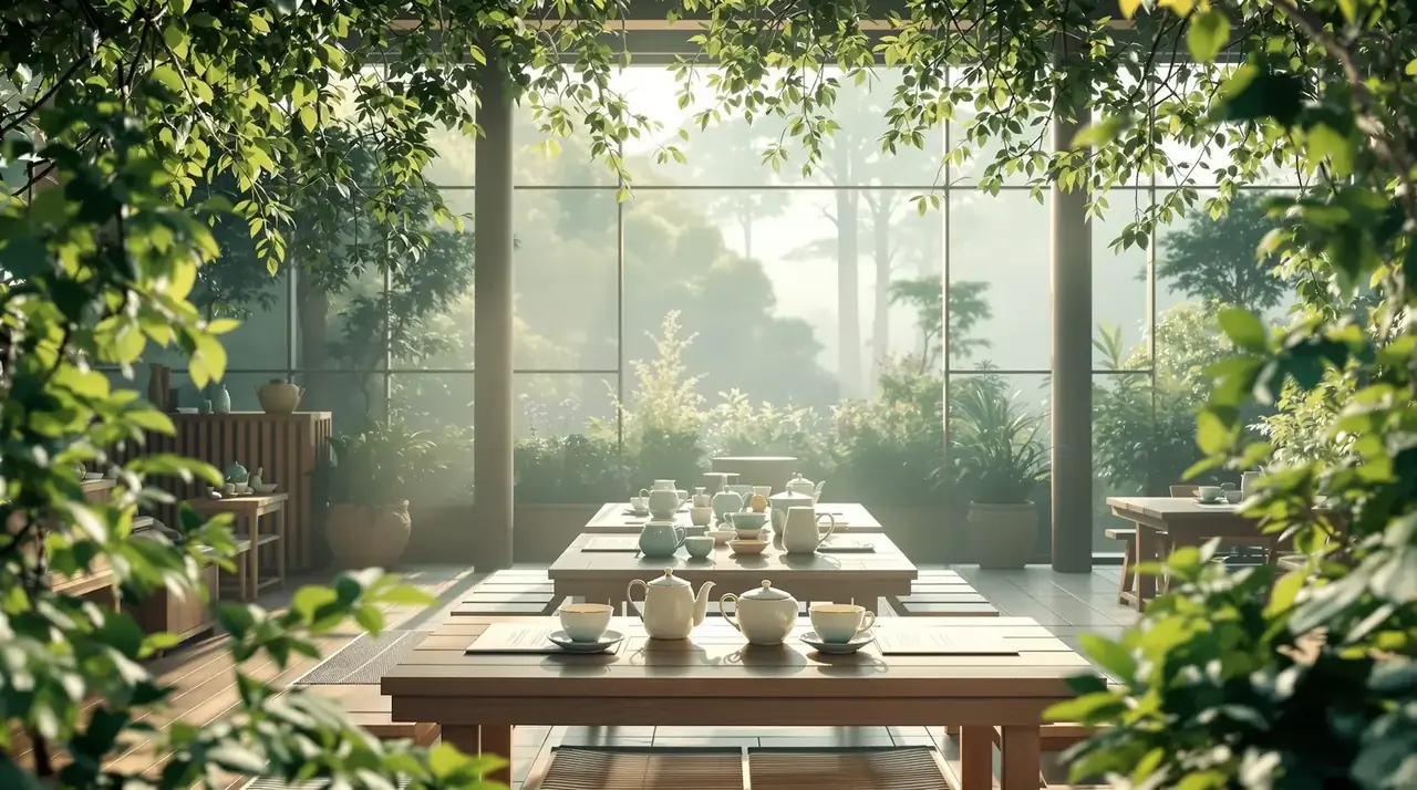 月光茶园的光影